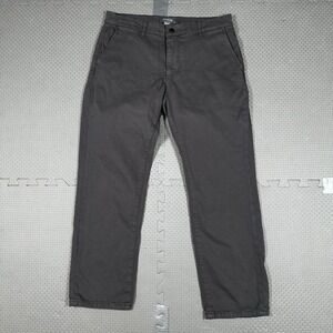 Ash & Erie Pants Mens 32x28 Gray Flex Chinos Zip Fly Casual Pockets Straight EUC